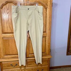Lululemon ABC Slim-Fit 5 Pocket Pant 34L Warpstreme Khaki Men’s Sz 44 Bus Casual
